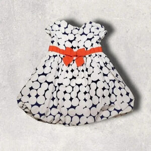 18-24m, Gymboree, White and Blue Baby Dress